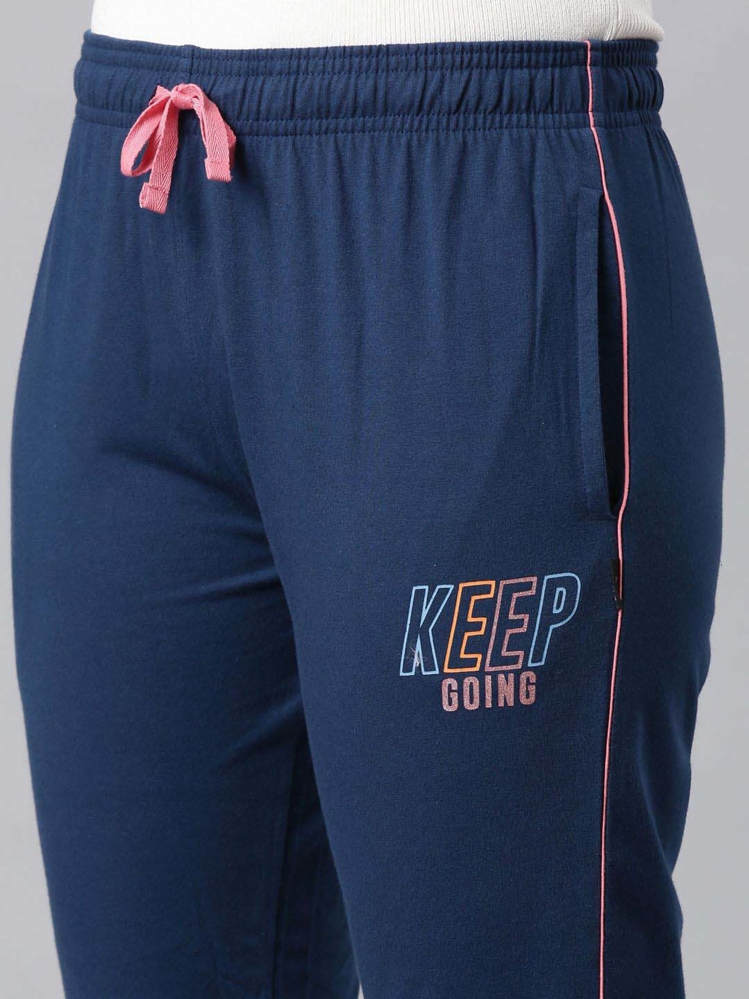 Dixcy Slimz Navy Cotton Graphic Print Capris