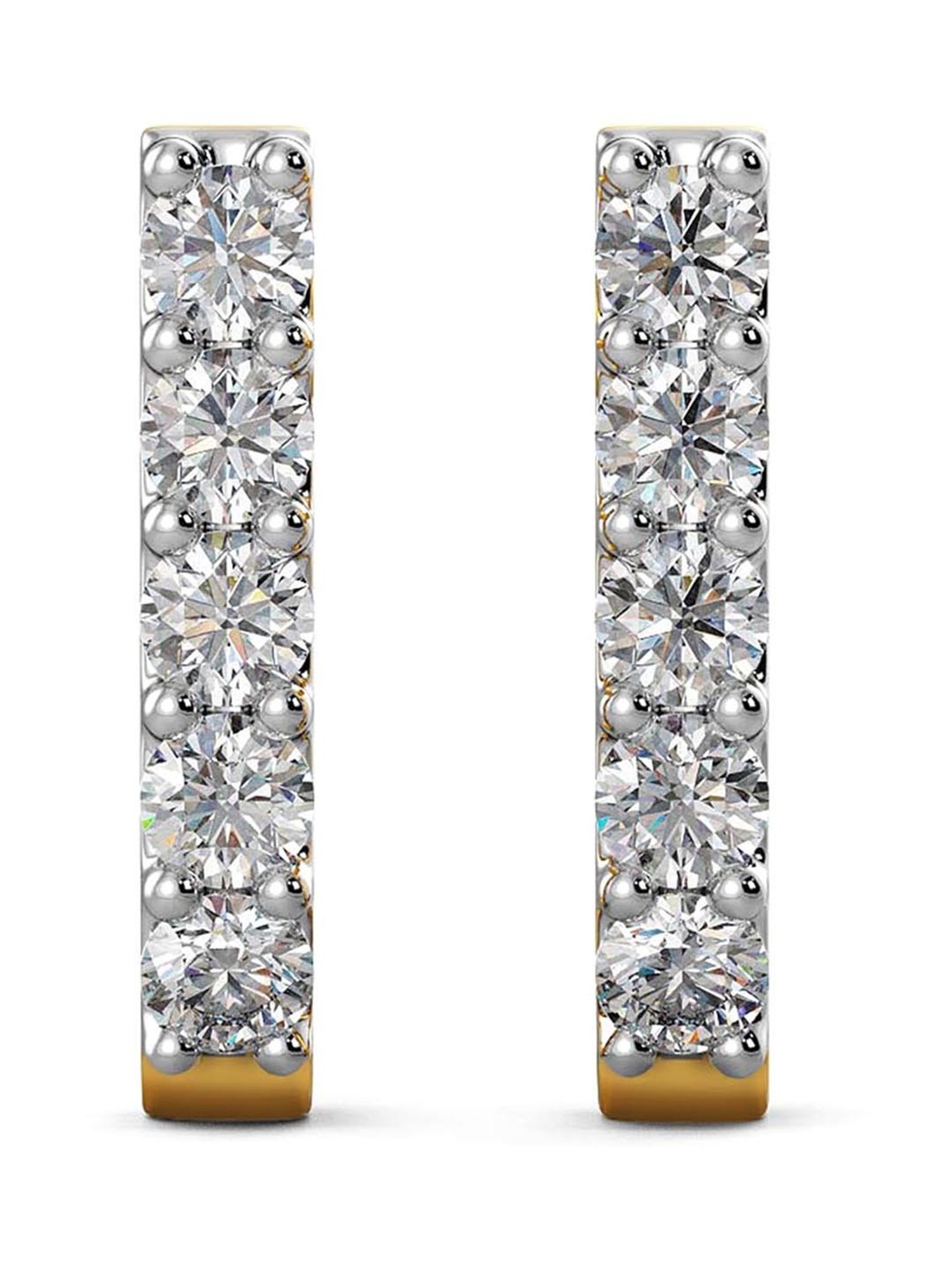 Joyalukkas 18k Yellow Gold & Diamond Hoop Earrings for Girls