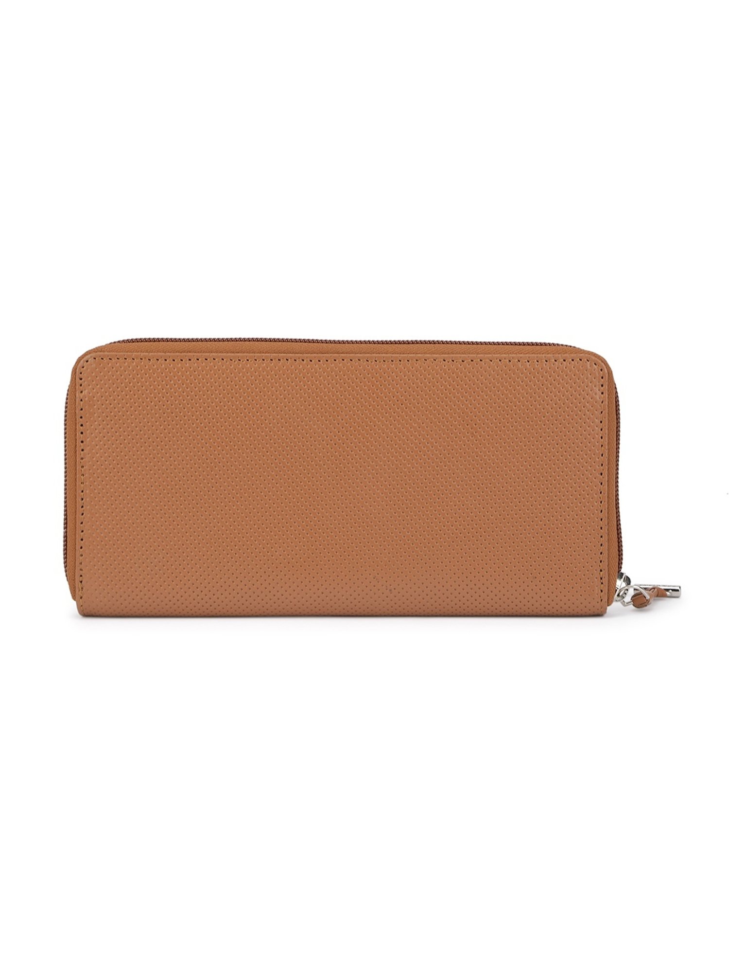 PERQUISITE DIANA Brown Textured Zip Around Wallet for women