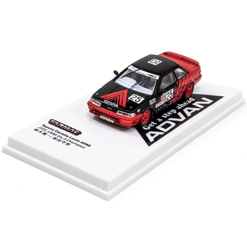 Toyota Corolla Levin AE92 #25 K. Suzuki - M. Nitta "Advan TRD" JTCC Div. 3 Champion (1990) 1/64 Diecast Model Car by Tarmac Works