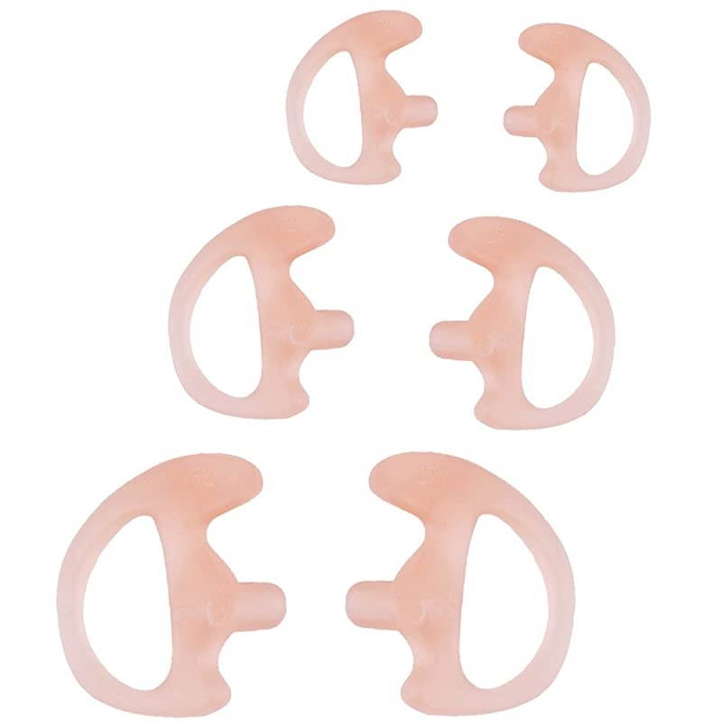 Replacement Earmold Earbud Earplug for Motorola Kenwood TwoWay Radio Air Acoustic Coil Tube Audio Kits Pink2 PairSamll