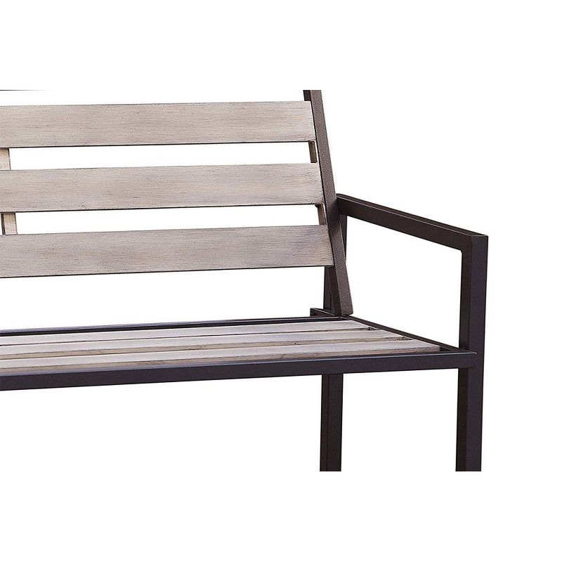 Numark Powder Coated Steel Montgomery Park Bench for Outdoor Garden Furniture