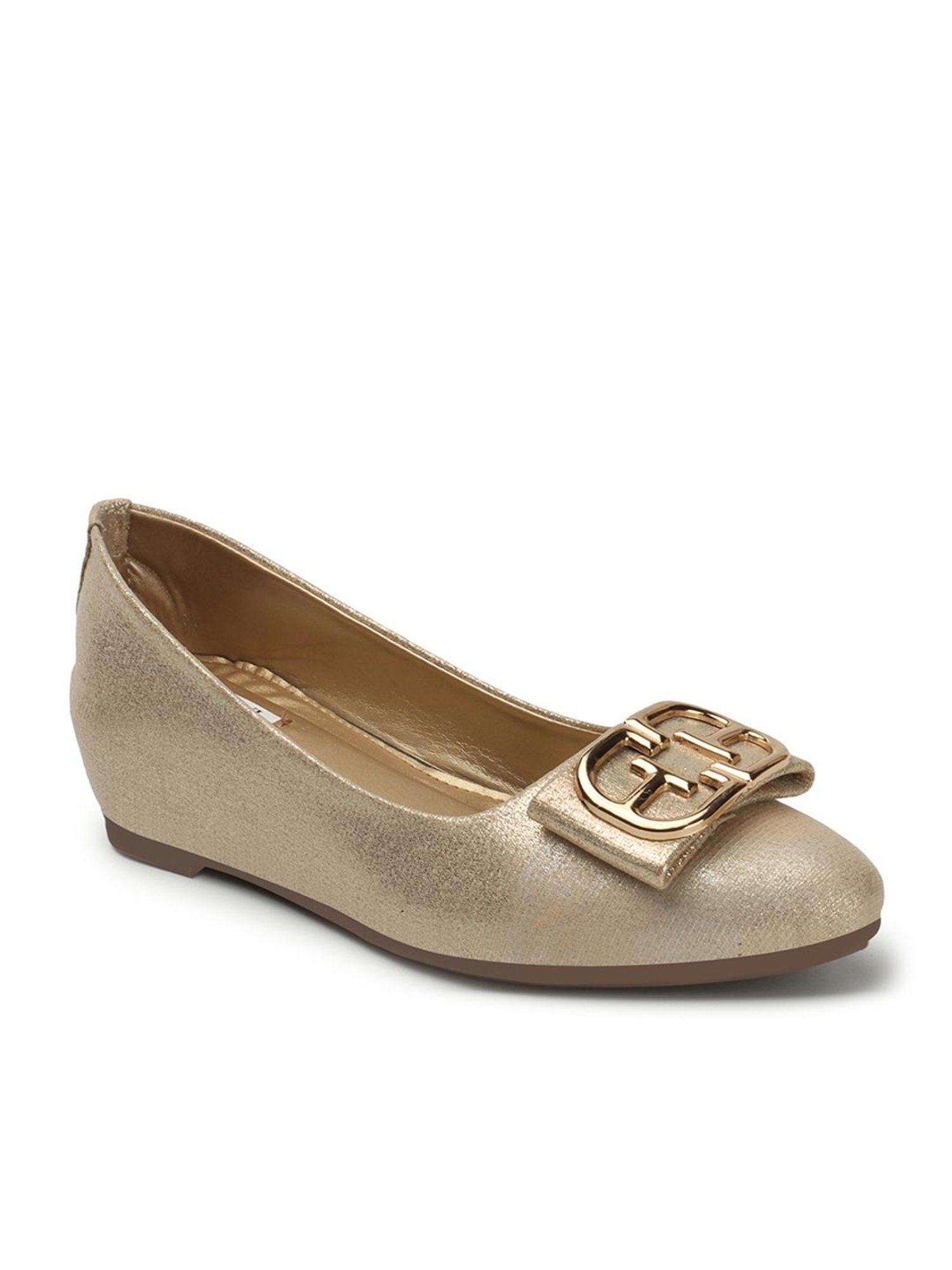Elle Women's Gold Flat Ballets