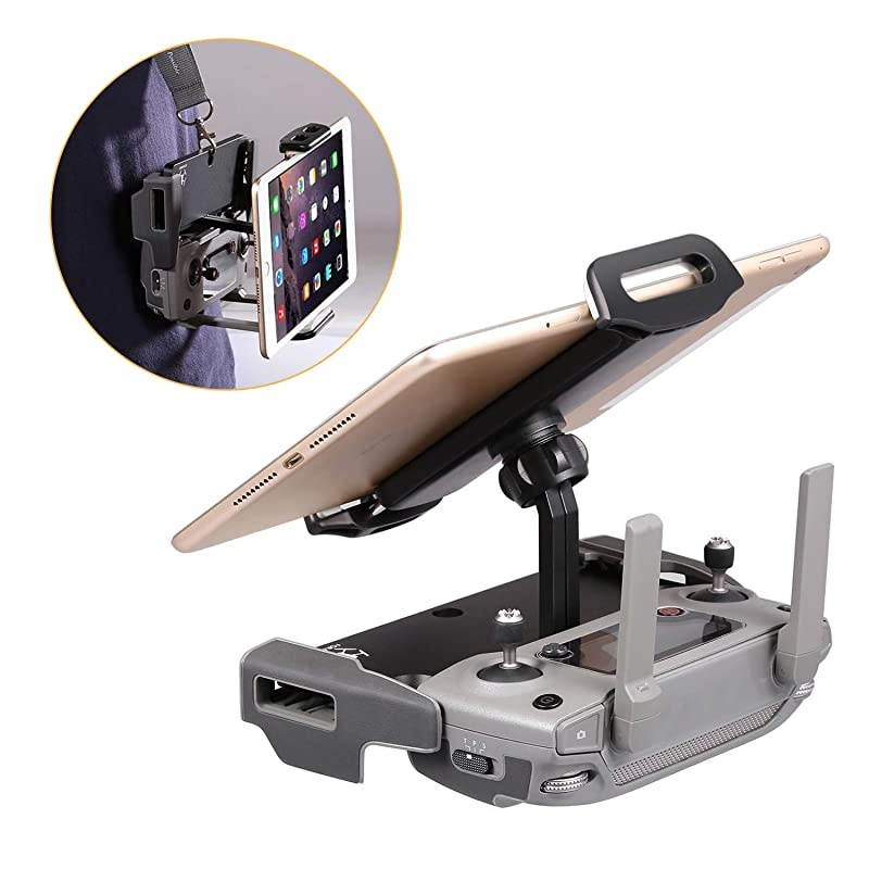 Mavic Air Pro Platinum Spark Tablet Holder Aluminum Adjustable Remote Controller Accessories Bracket Mount Extender with Neck Lanyard Strap for 412 Inch Phone Tablets