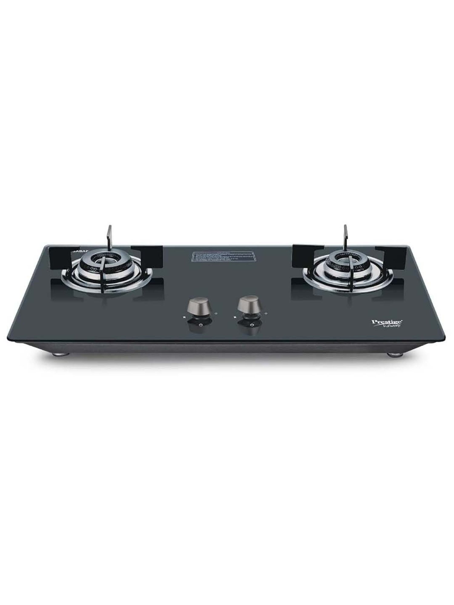 Prestige Black Glass Desire Hobtop Phtd 02 Ai L P Gas Stove With 2 Burners