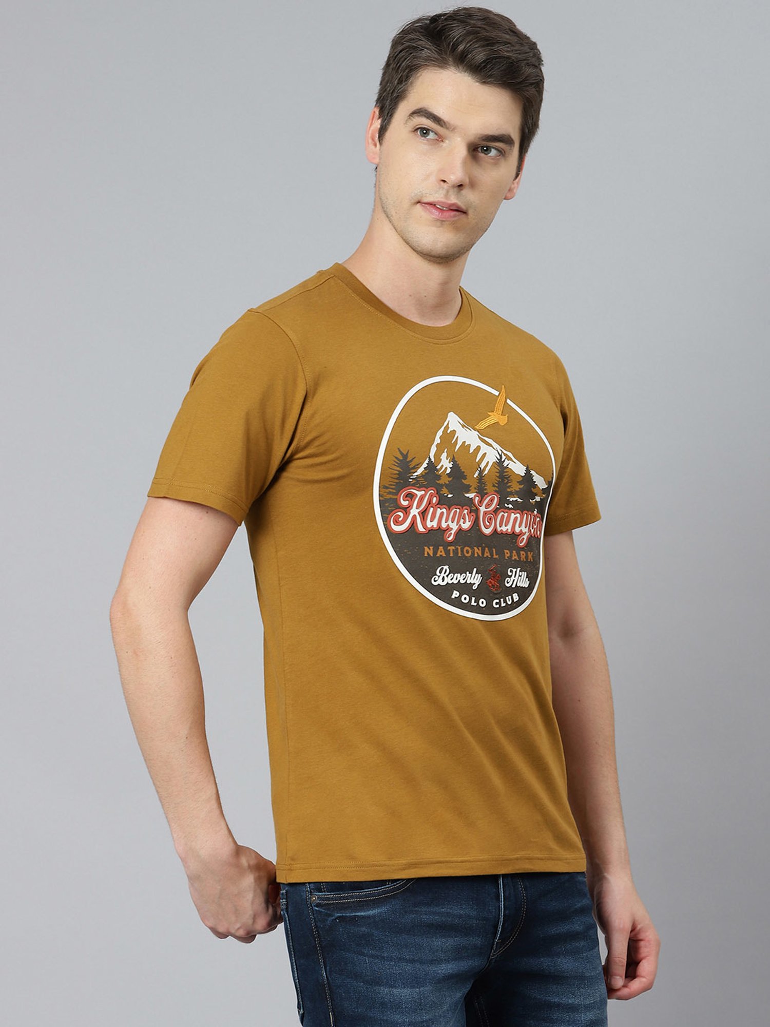 Beverly Hills Polo Club Brown Crew T-Shirt