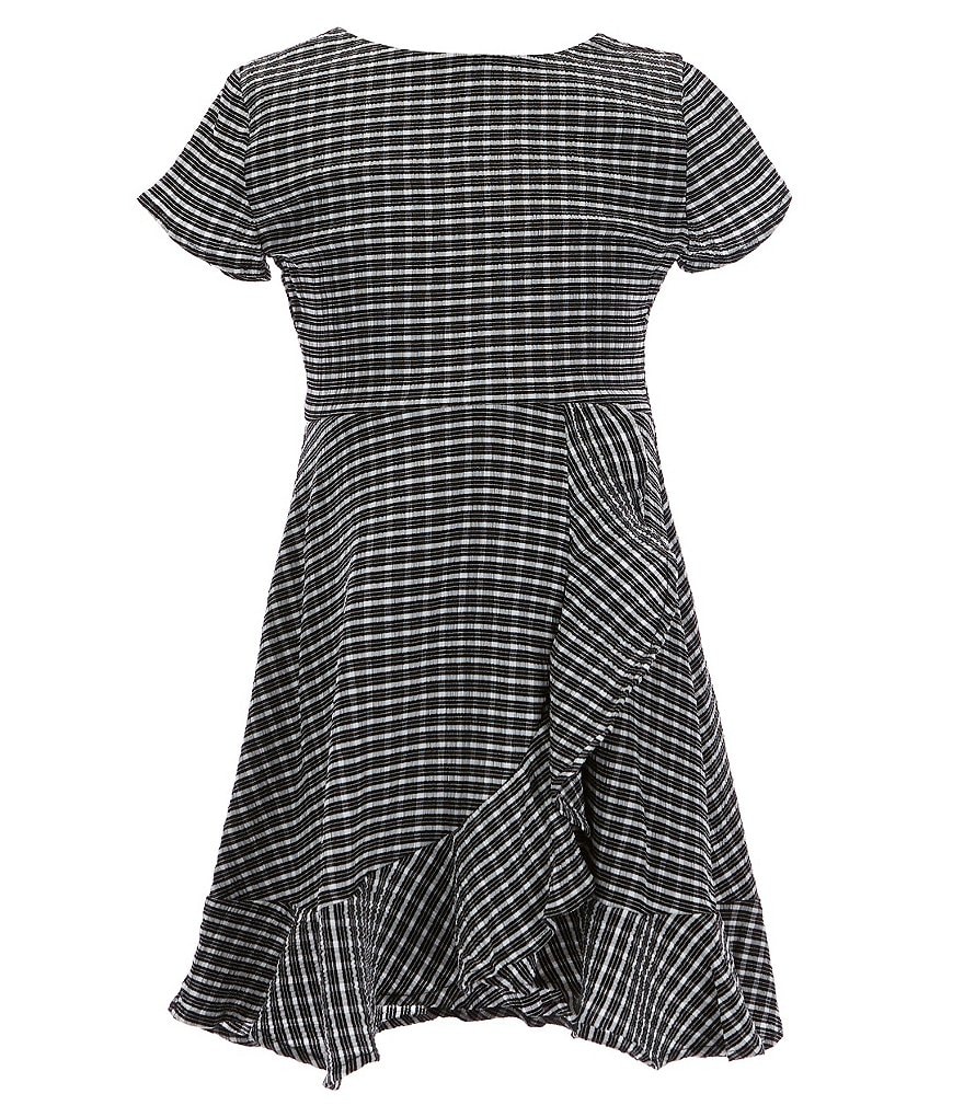 Poppies and Roses Big Girls 7-16 Short-Sleeve Checked A-Line Dress