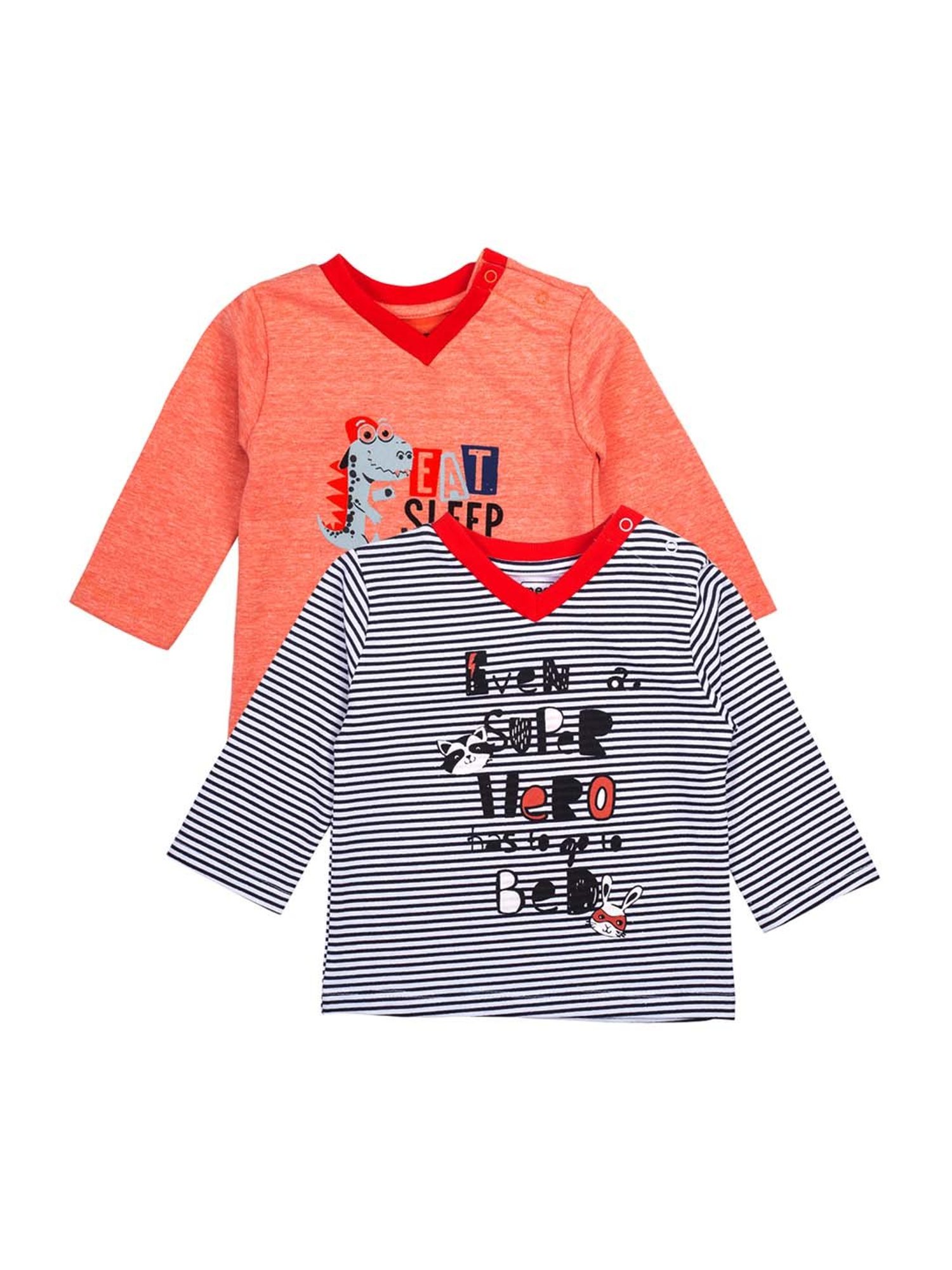 Mee Mee Kids Multicolor Cotton Printed T-Shirts - Pack of 2