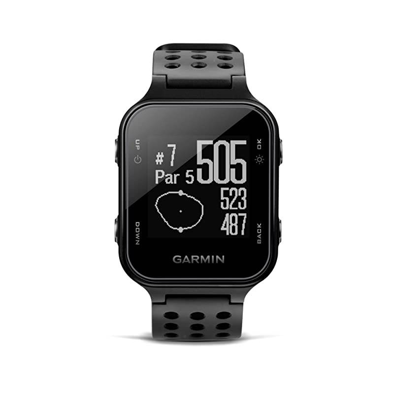 0100372301 Approach S20 GPS Golf Watch with Step Tracking Preloaded Courses Black