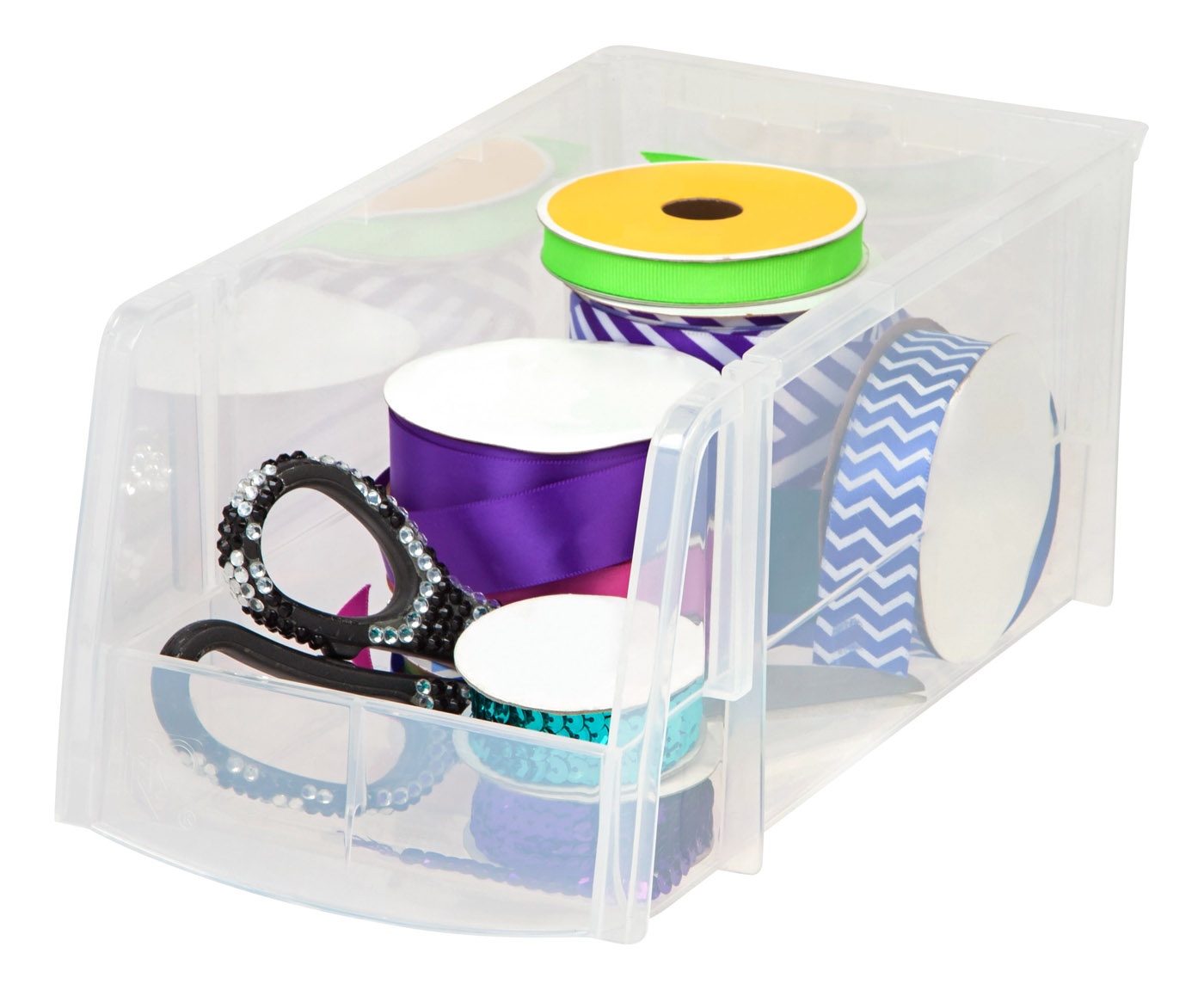 IRIS Medium Bin, 8 Pack, Clear