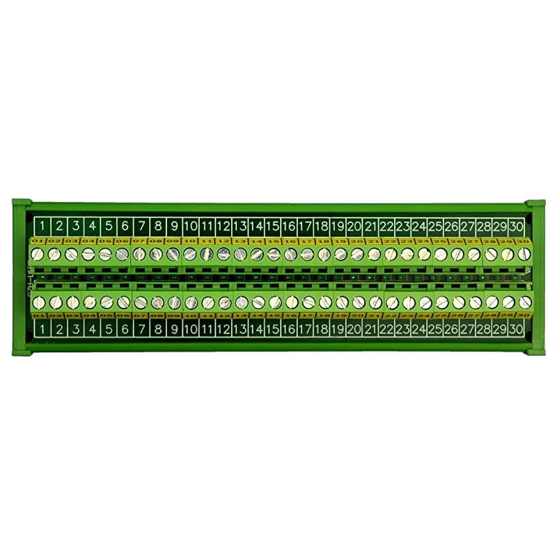 DIN Rail Mount 30 Position 24A 400V Screw Terminal Block Distribution Module