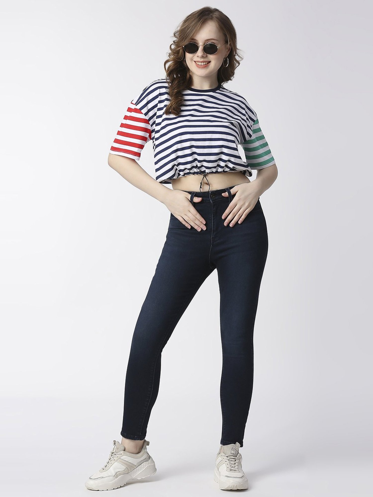 Pepe Jeans Navy & White Cotton Striped T-Shirt