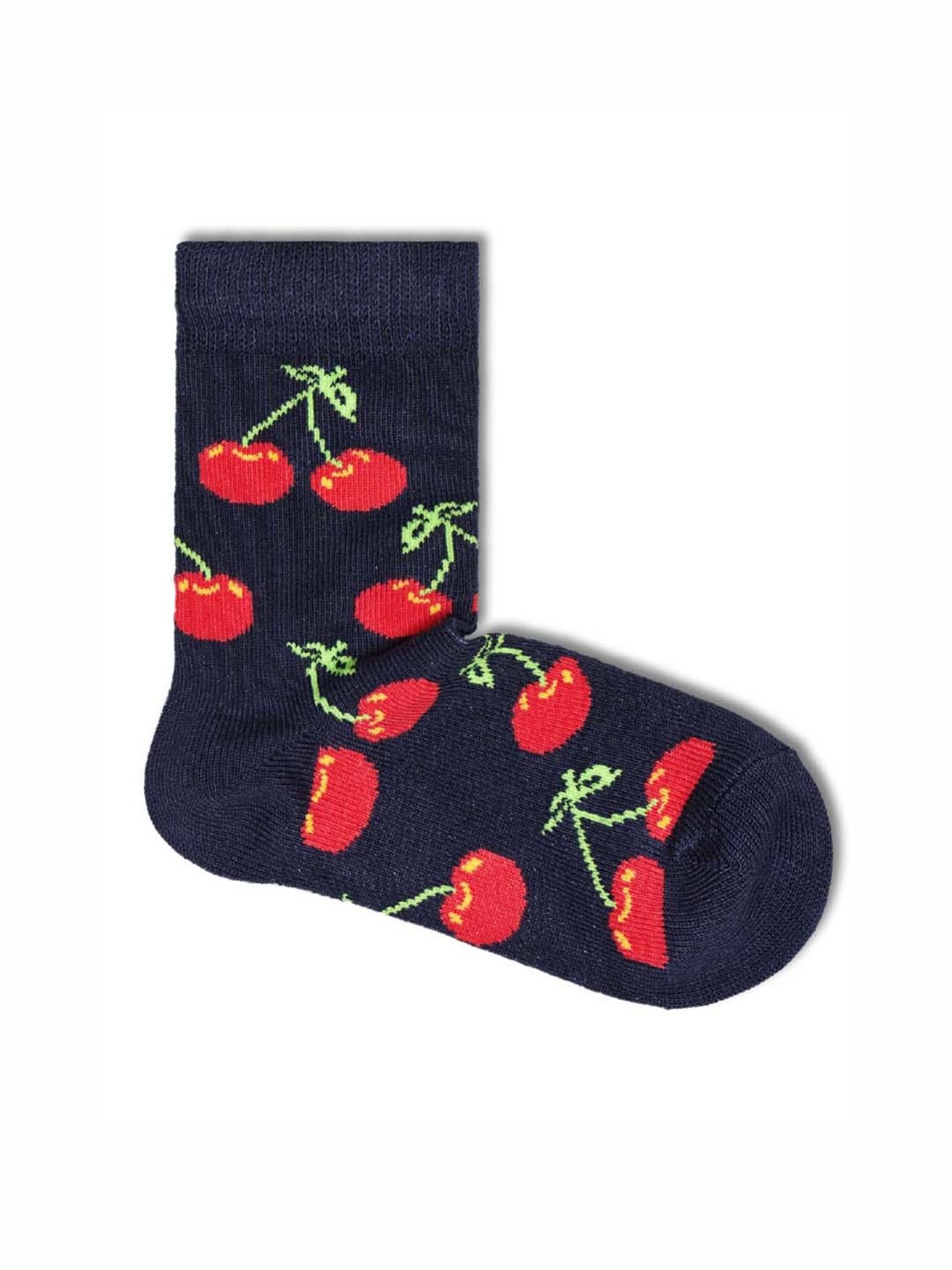 Happy Socks Kids Cherry Navy & Red Cotton Printed Socks (4-6Y)