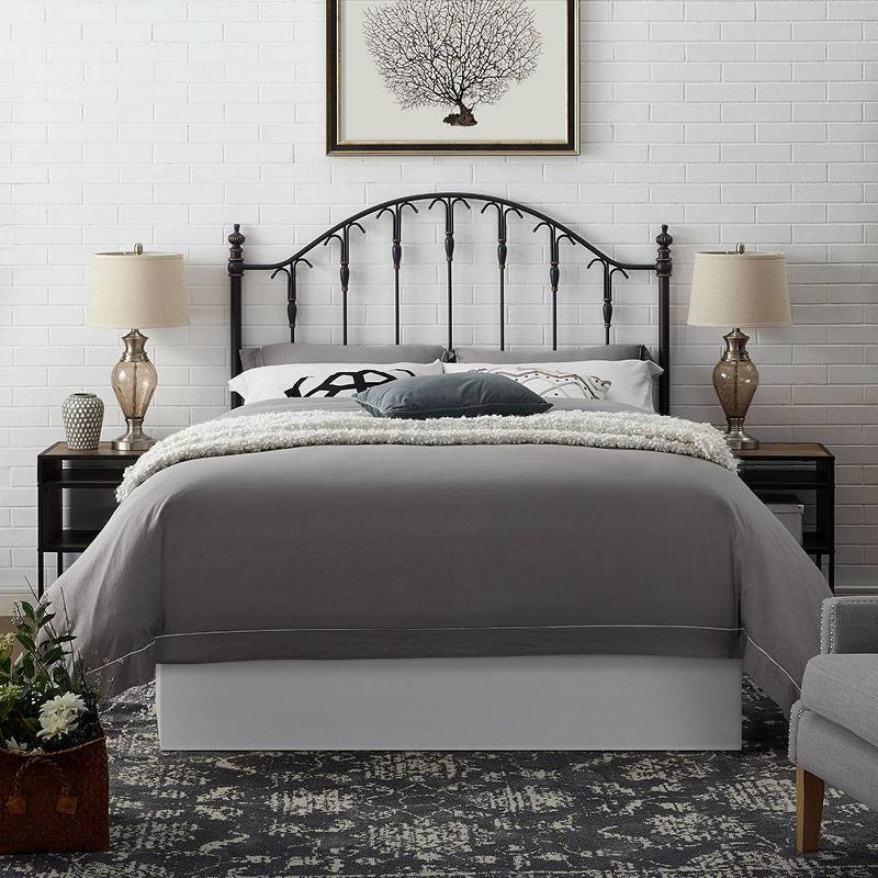 Eldridge Full Queen Metal Headboard Gray - Crosley