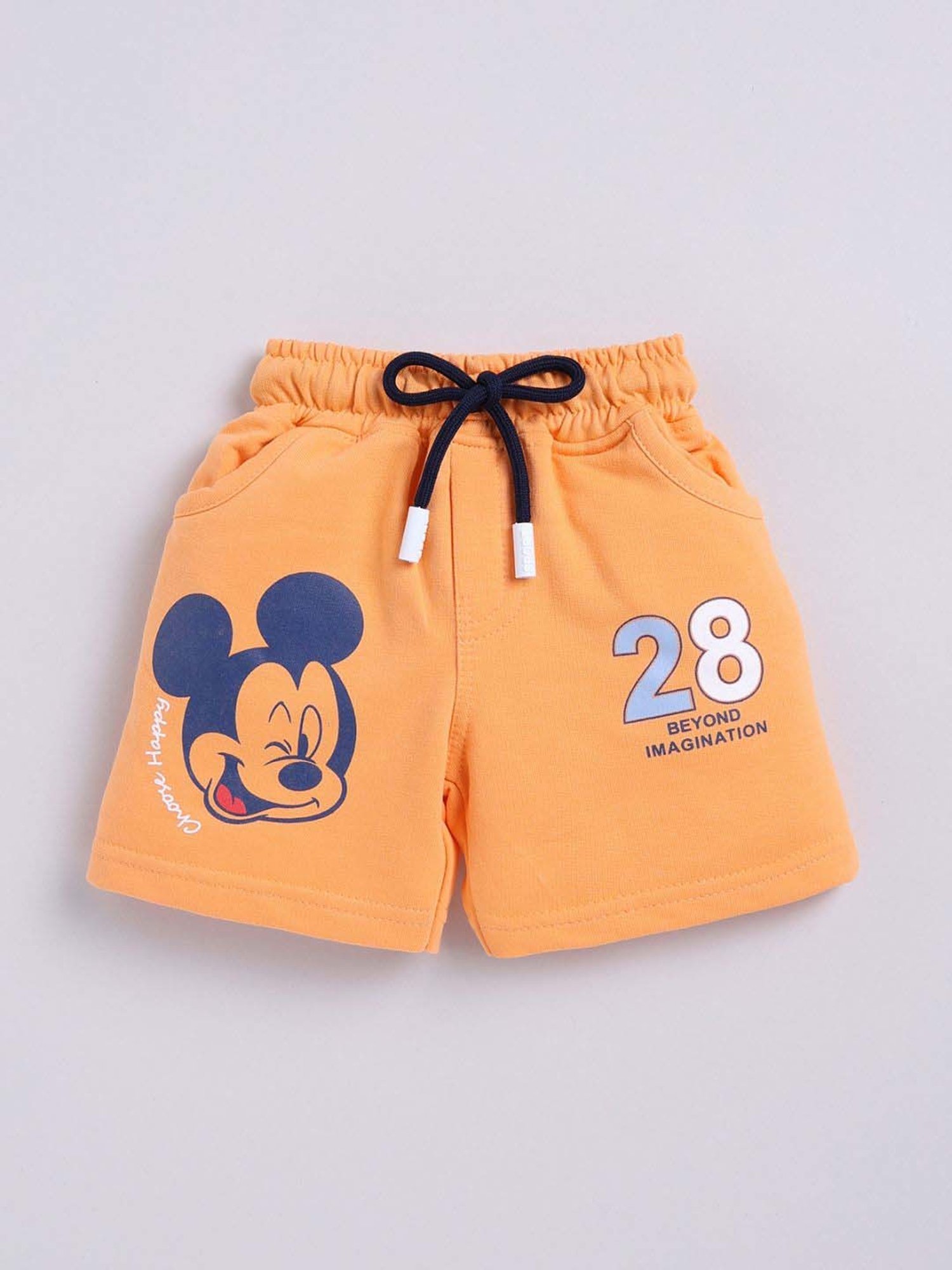 UNO KIDS Boys Orange & Blue Cotton Striped Top & Short sets