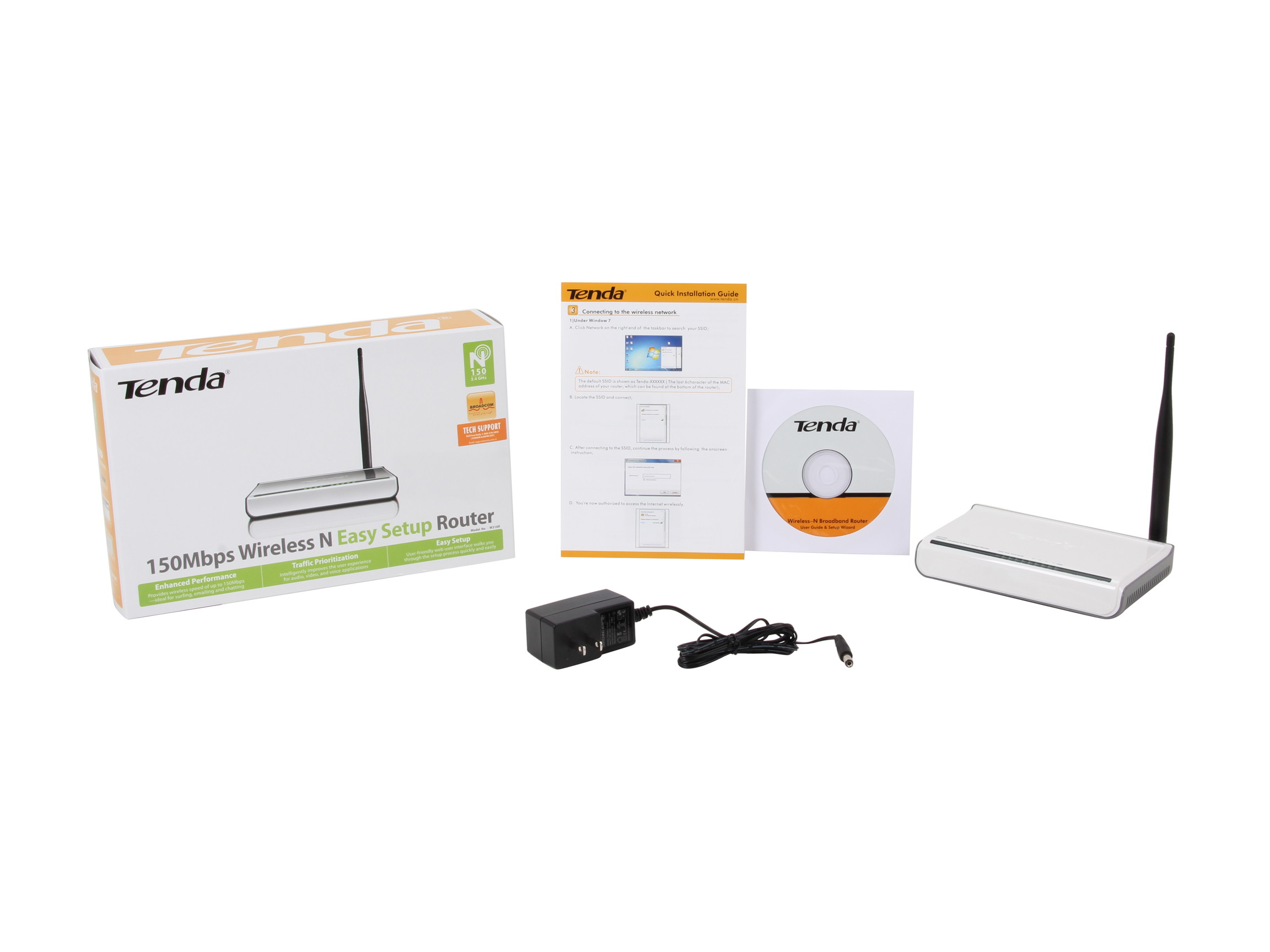 Tenda W316R Wireless N150 Easy Setup Router