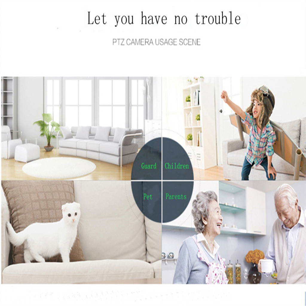 HD 720P IP Camera WiFi Wireless Smart Auto Tracking  Home Security camera US