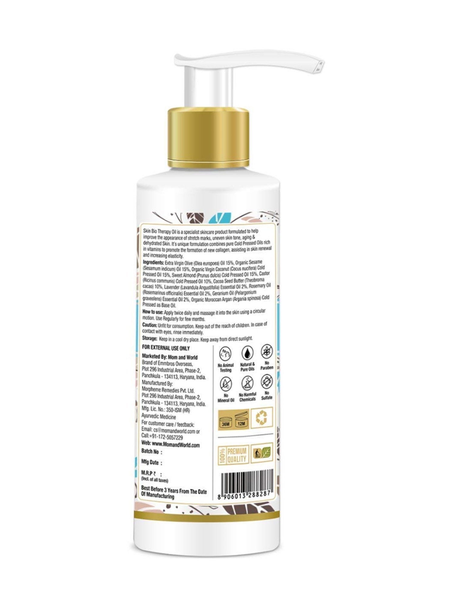 Mom & World Skin Bio Therapy Oil For Stretch Marks - 200 ml