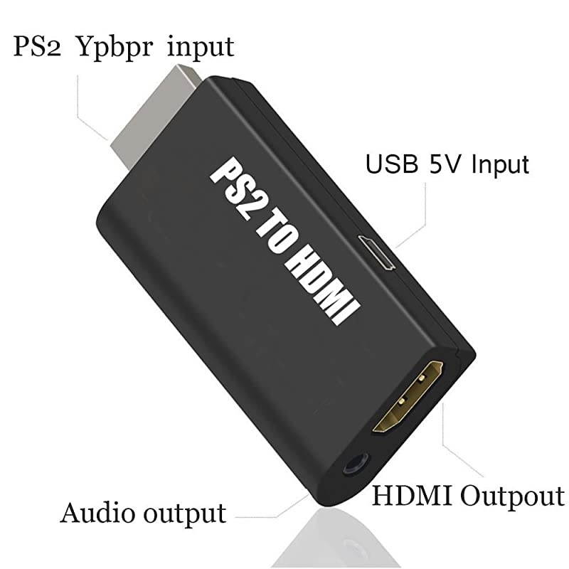 to HDMI Converter Adapter Sartyee Video Converter to HDMI Converter with 35mm Audio Output for HDTV HDMI Monitor Supports All Display Modes