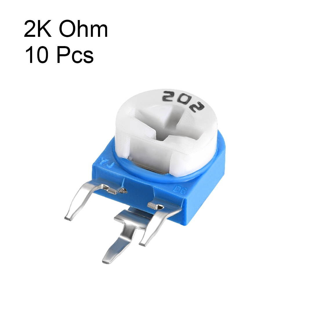 Trimmer Potentiometer 2K Ohm Top Adjustment Horizontal Variable Resistors 10Pcs