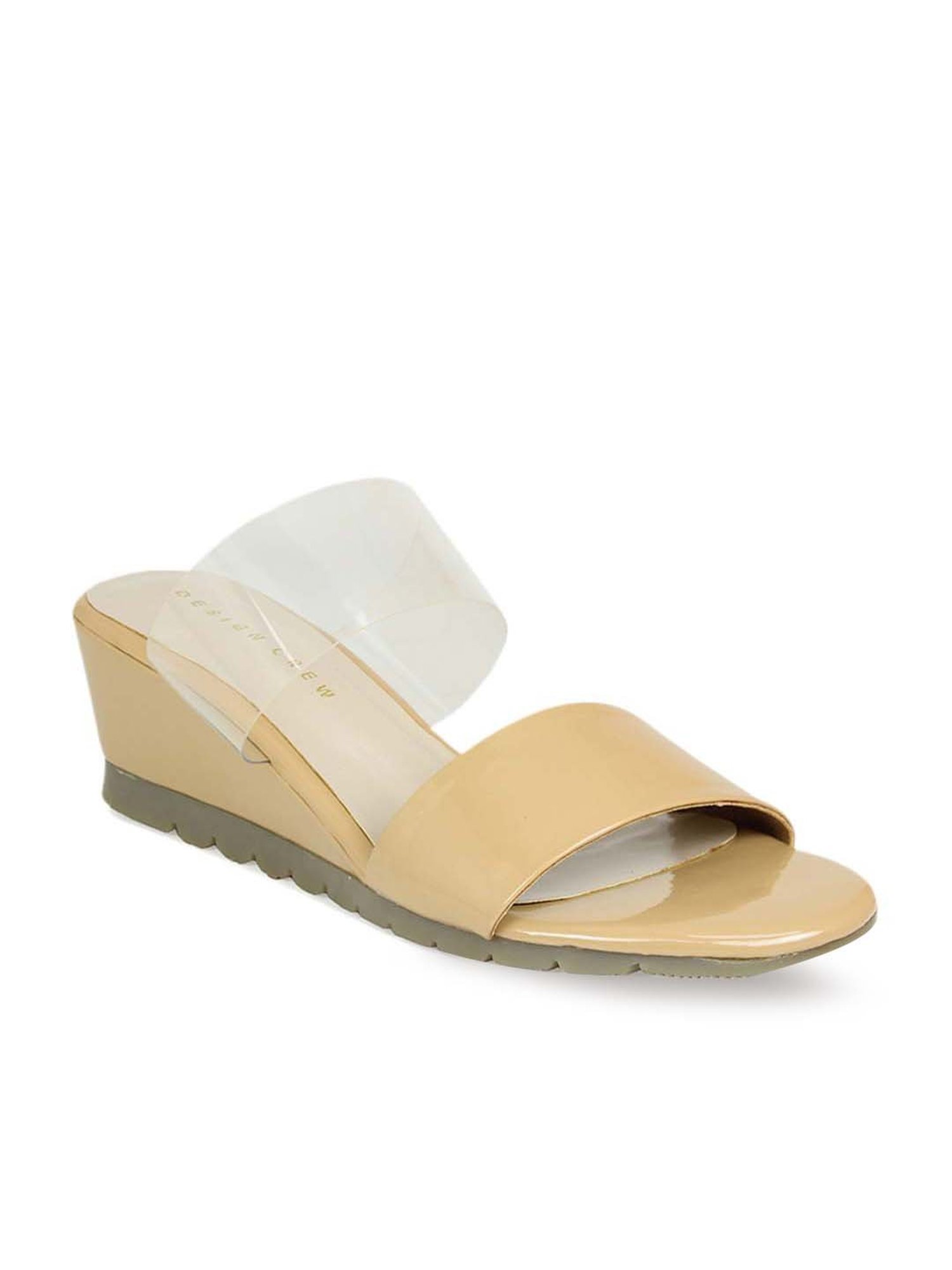 Design Crew Women's Beige Casual Wedges