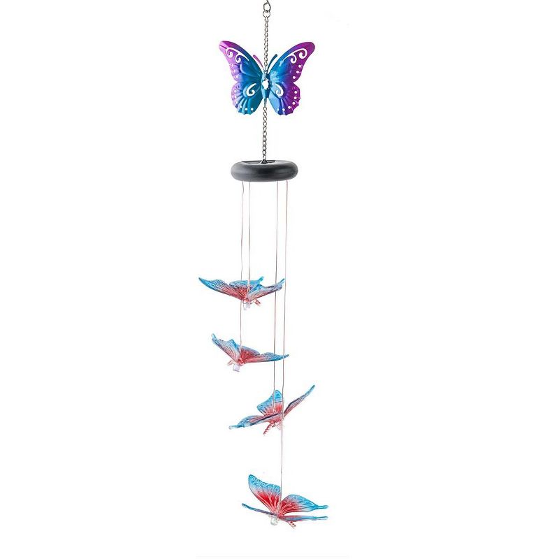 Wind & Weather Lighted Solar Butterfly Mobile