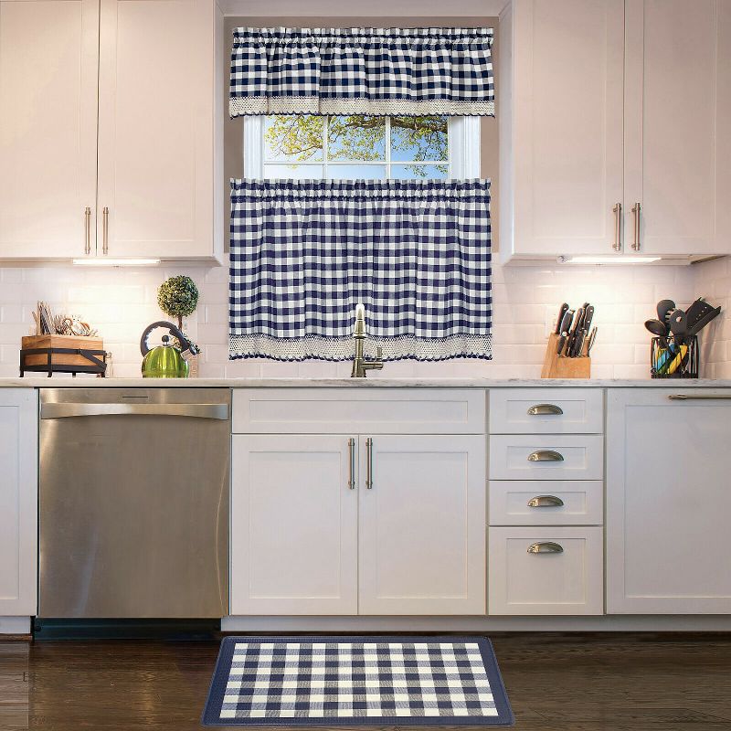 1'4"x2'4" Rectangle Indoor and Outdoor Polyurethane Floor Mat Black - PiccoCasa