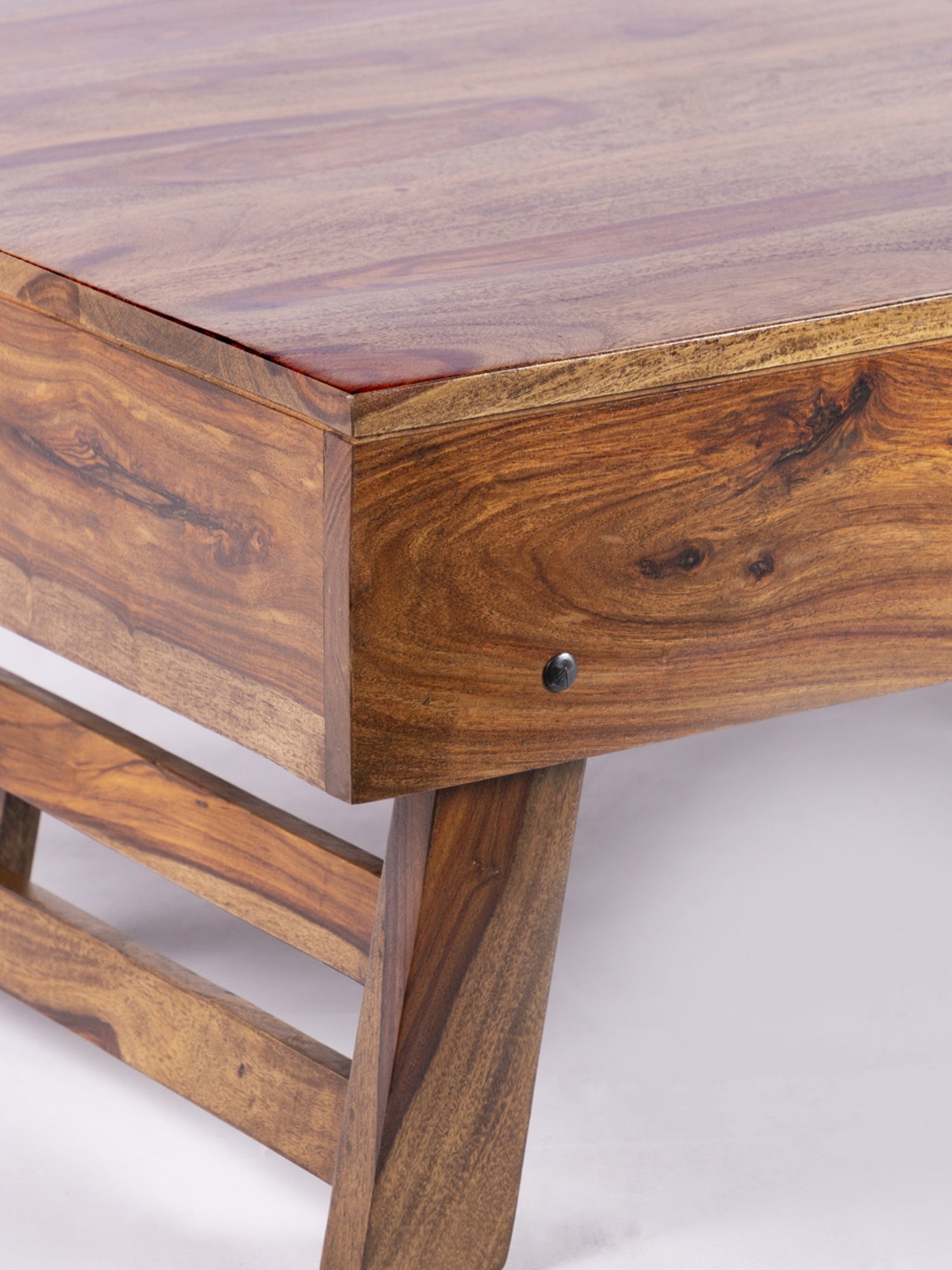 Glass Oval Living Room Metal Coffee Table - Saracina Home