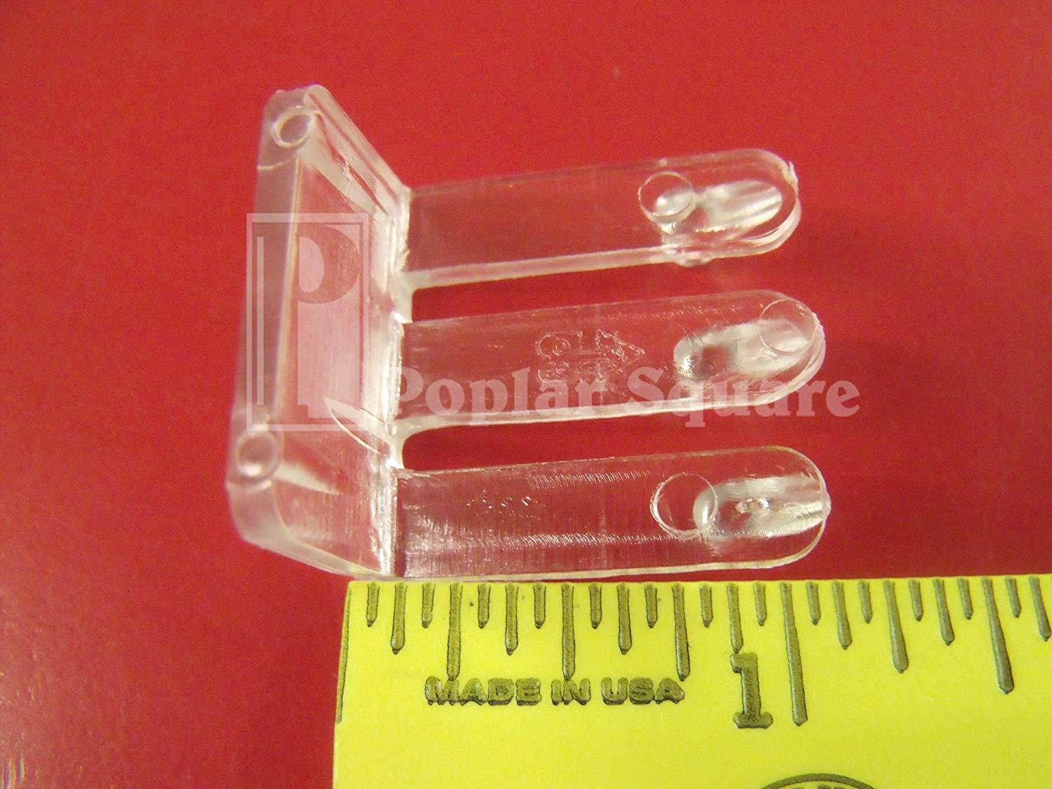 Bmi Clear Plastic False Front Clips #1931CL (4 Clips)