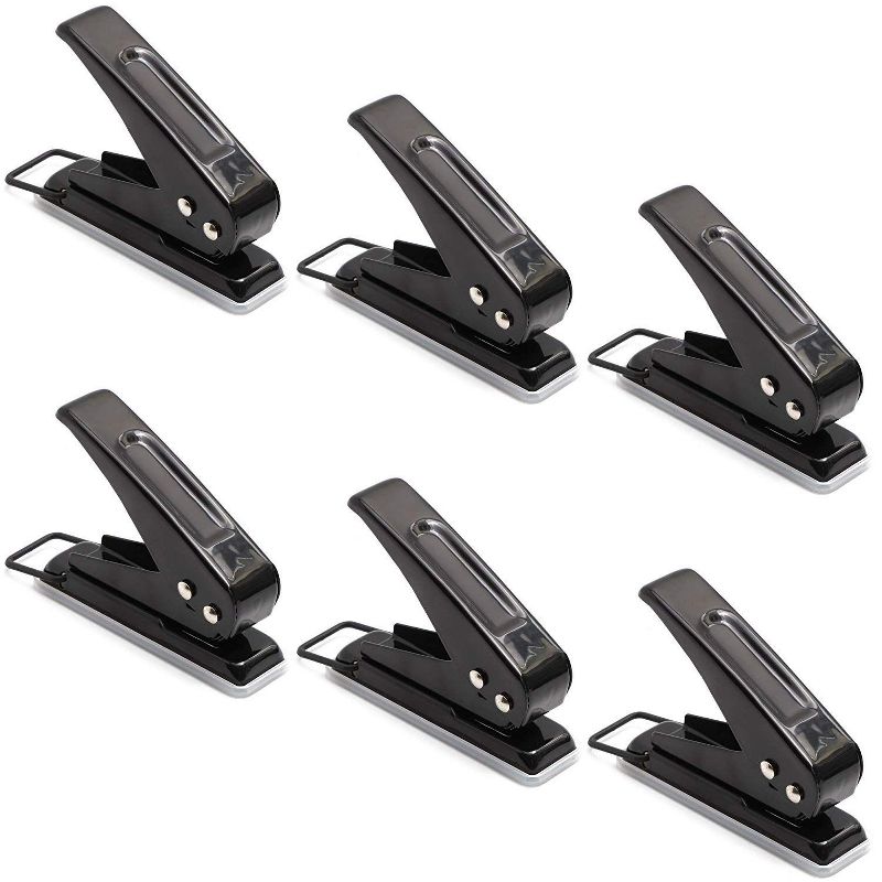 Business Source Heavy-duty 3-hole Punch - Black
