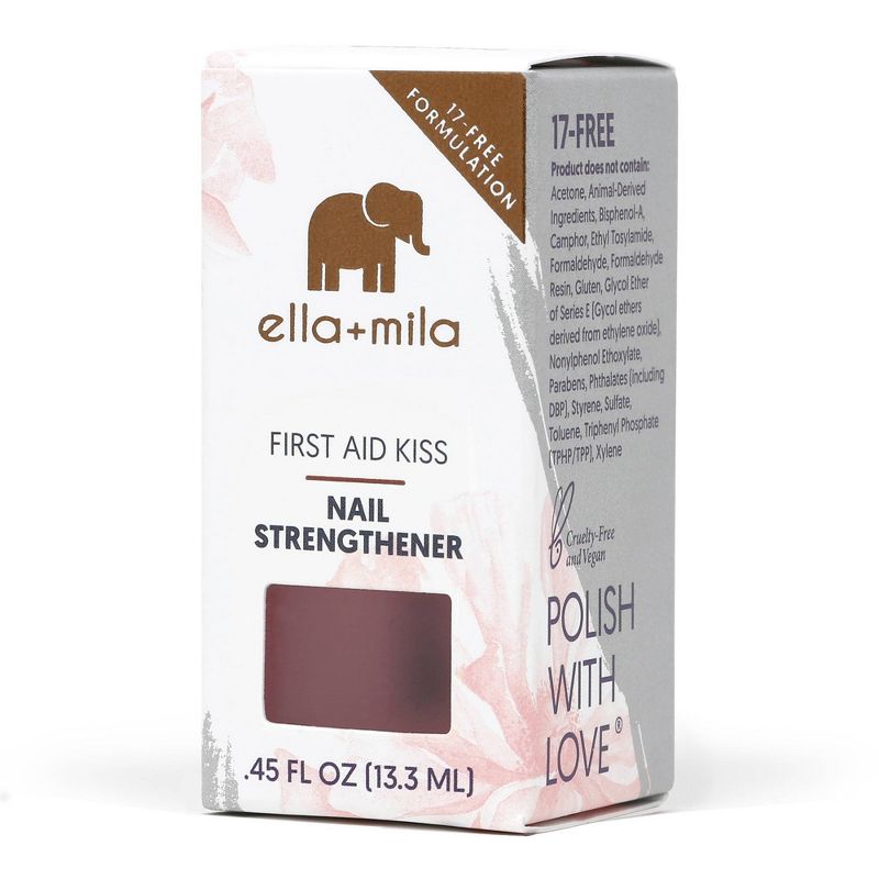 ella+mila Nail Care Nail Strengthener (First Aid Kiss) - 0.45 fl oz