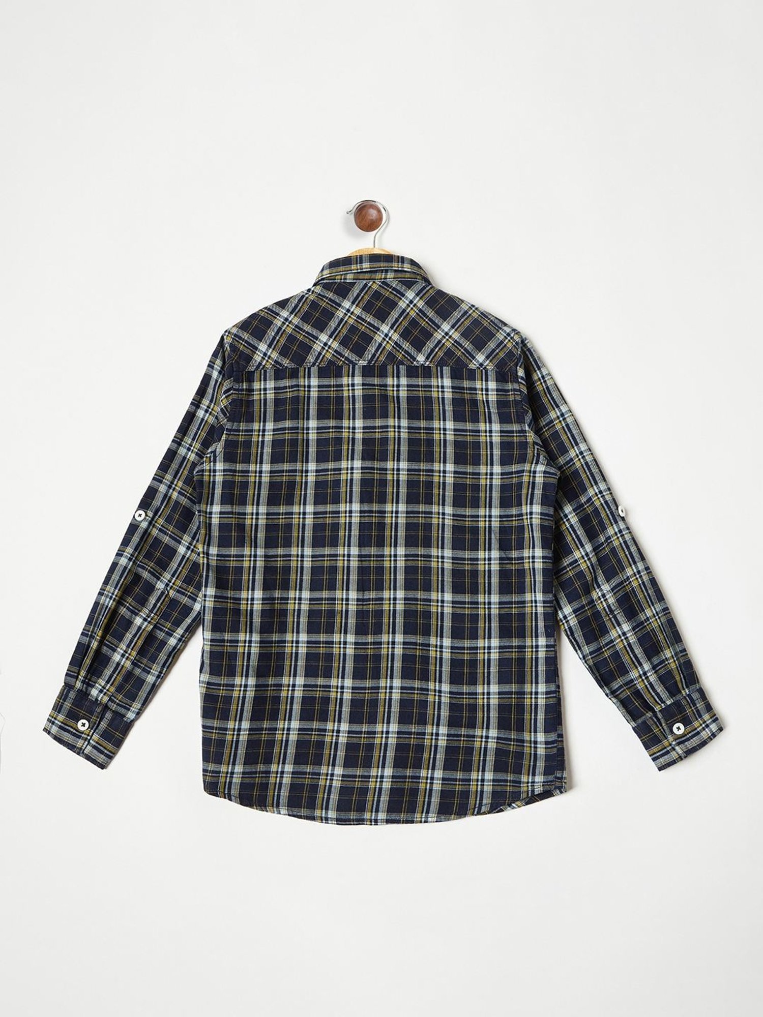 Crimsoune Club Kids Multicoloured Cotton Chequered Shirt