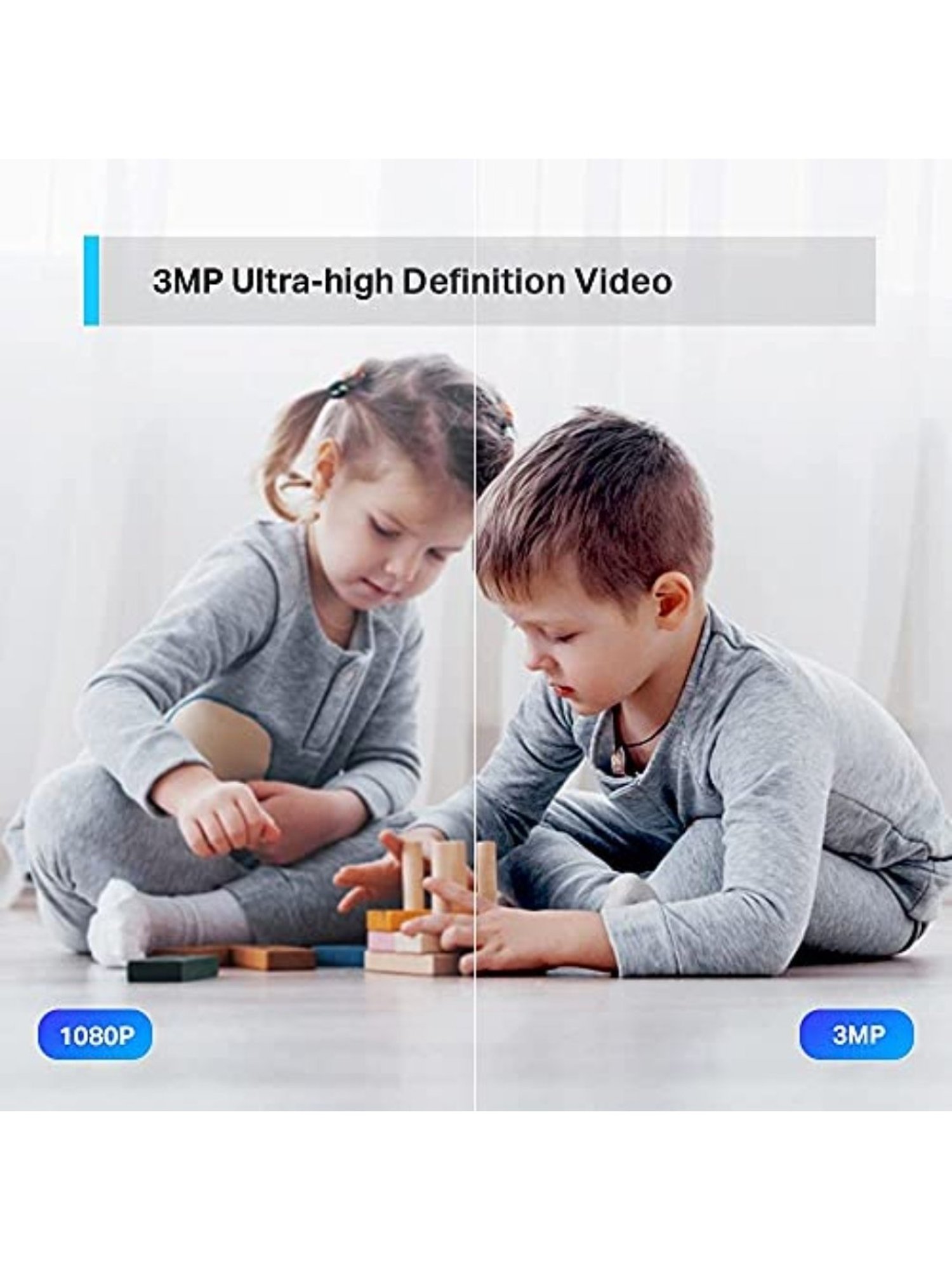 TP-Link Tapo C210 360 3MP Ultra-High-Definition Pan-Tilt Smart Wi-Fi Security Camera CCTV (White)