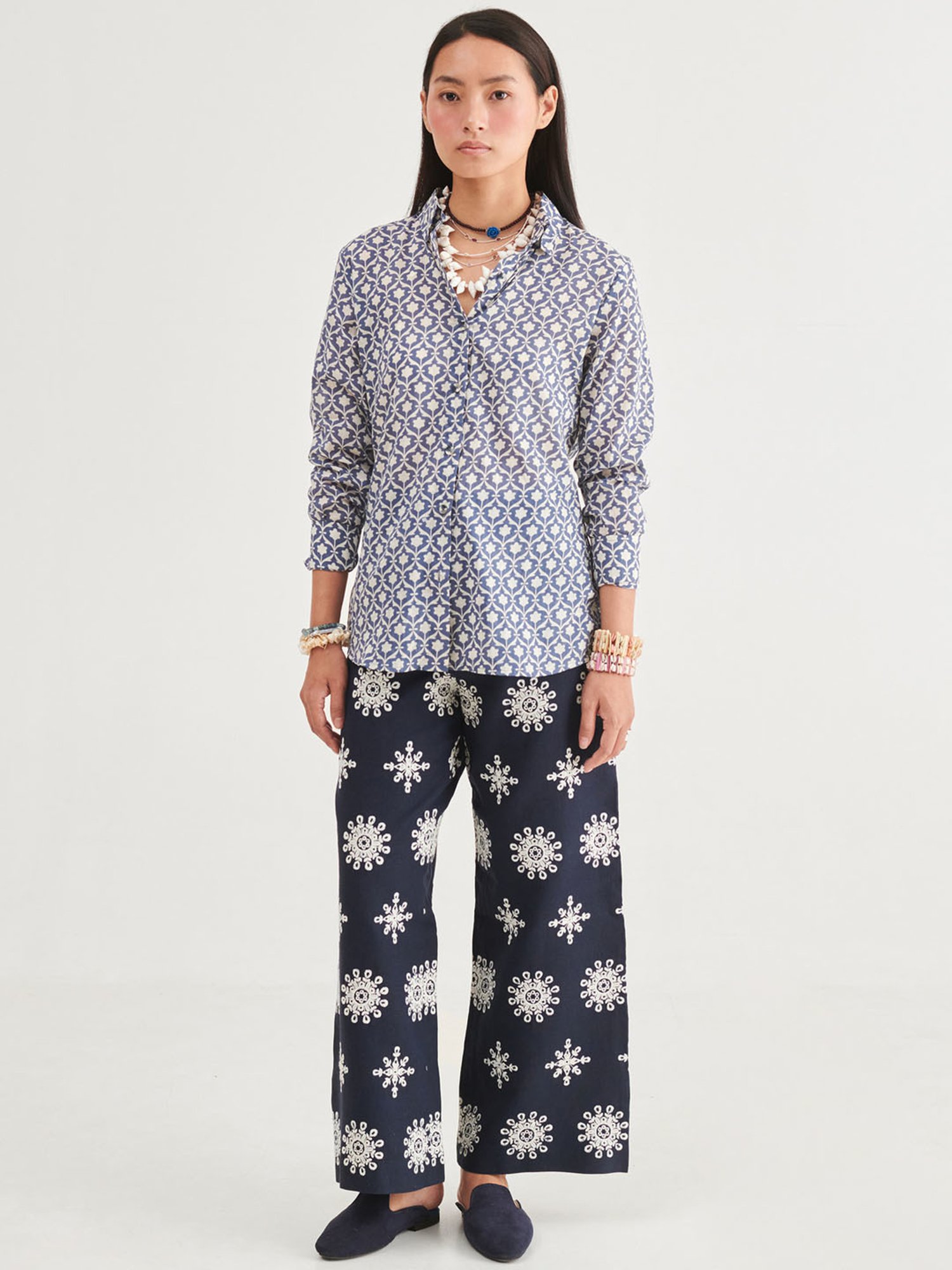 Prakriti Jaipur Indigo Star Shirt