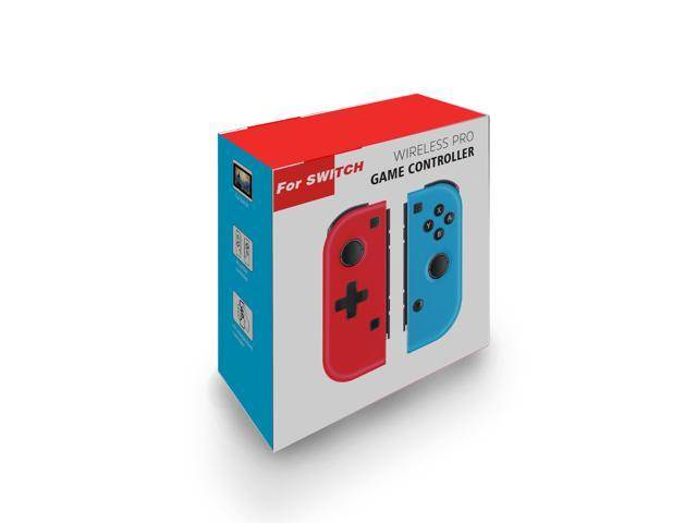 Wireless Joy-con Controller for N-Switch Console, Left and Right Switch Pro Remote Controller, Upgrade Version Plug and Play Auto Connect, Bigger Size Not Official Original One, Blue Red