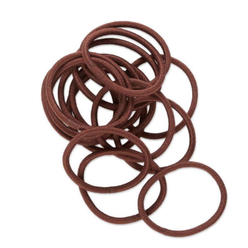 scunci Basics Comfy Elastics - Brown - 15ct