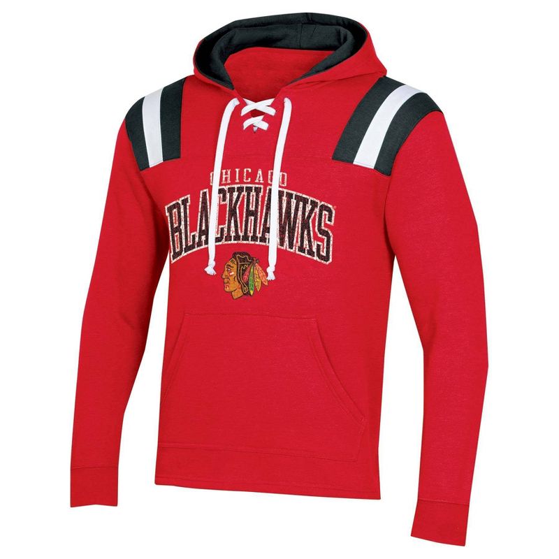 NHL Chicago Blackhawks Men's Hat Trick Laced Hoodie - M