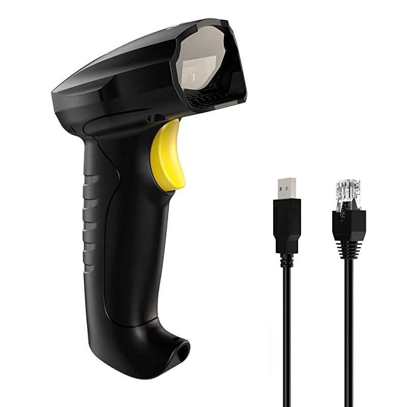 2D Barcode Scanner USB Wired Bar Code Reader Handheld Automatic Image Scanner Datamatrix PDF417 QR Code for Screen Scanning Work with Windows Mac Linux PC POS