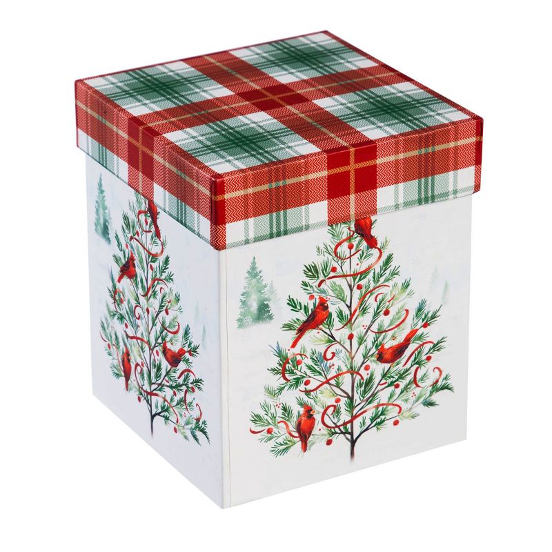 Evergreen Cypress Home Beautiful Christmas Heritage Stemless Wine Glass - 4 x 5 x 4 Inches Indoor/Outdoor home goods For Kitchens, Parties and Homes