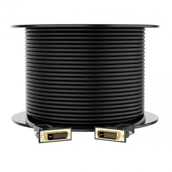 Cablecc DVI AOC Cable 50M Active Fiber Optic Fast Transfer Ultra FHD 4K 60hz