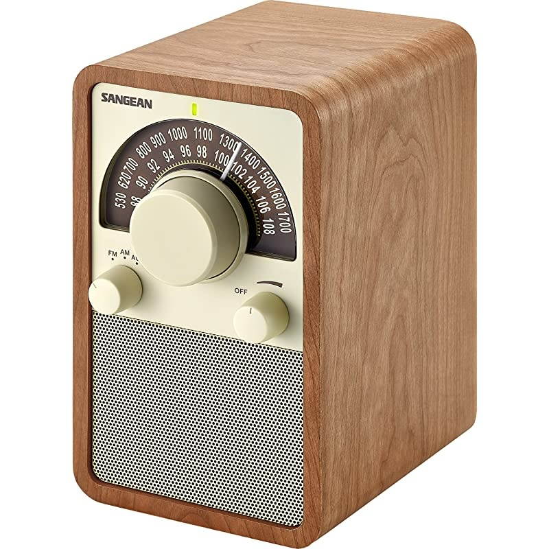 WR15WL AMFM Table Top Wooden Radio Walnut
