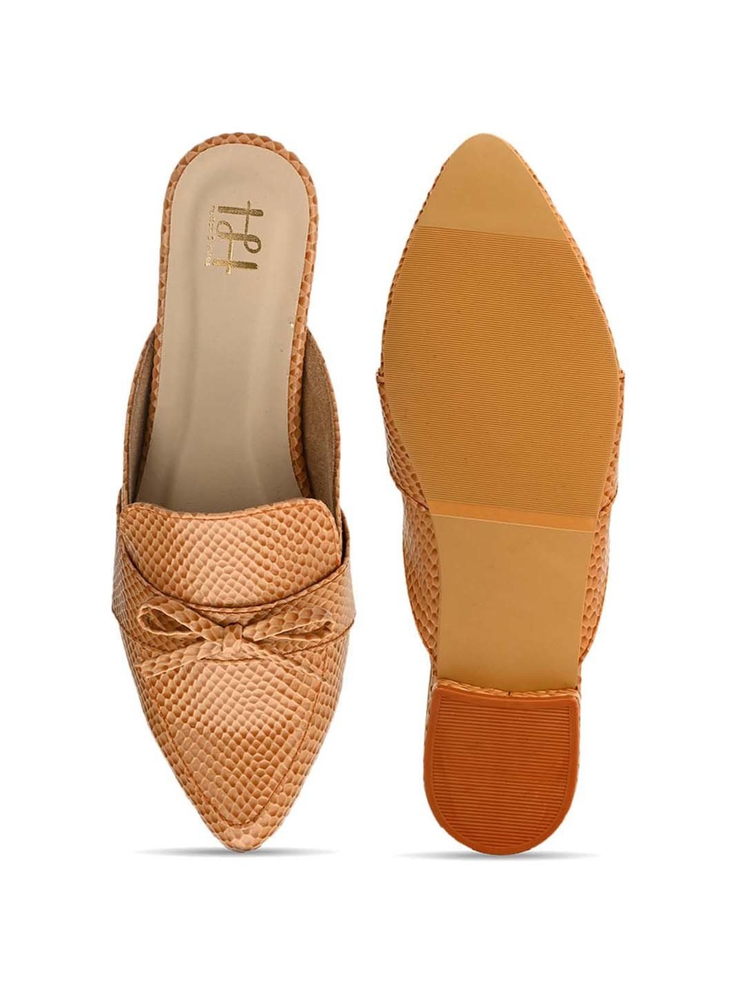 Hydes N Hues Women's Beige Mule Shoes