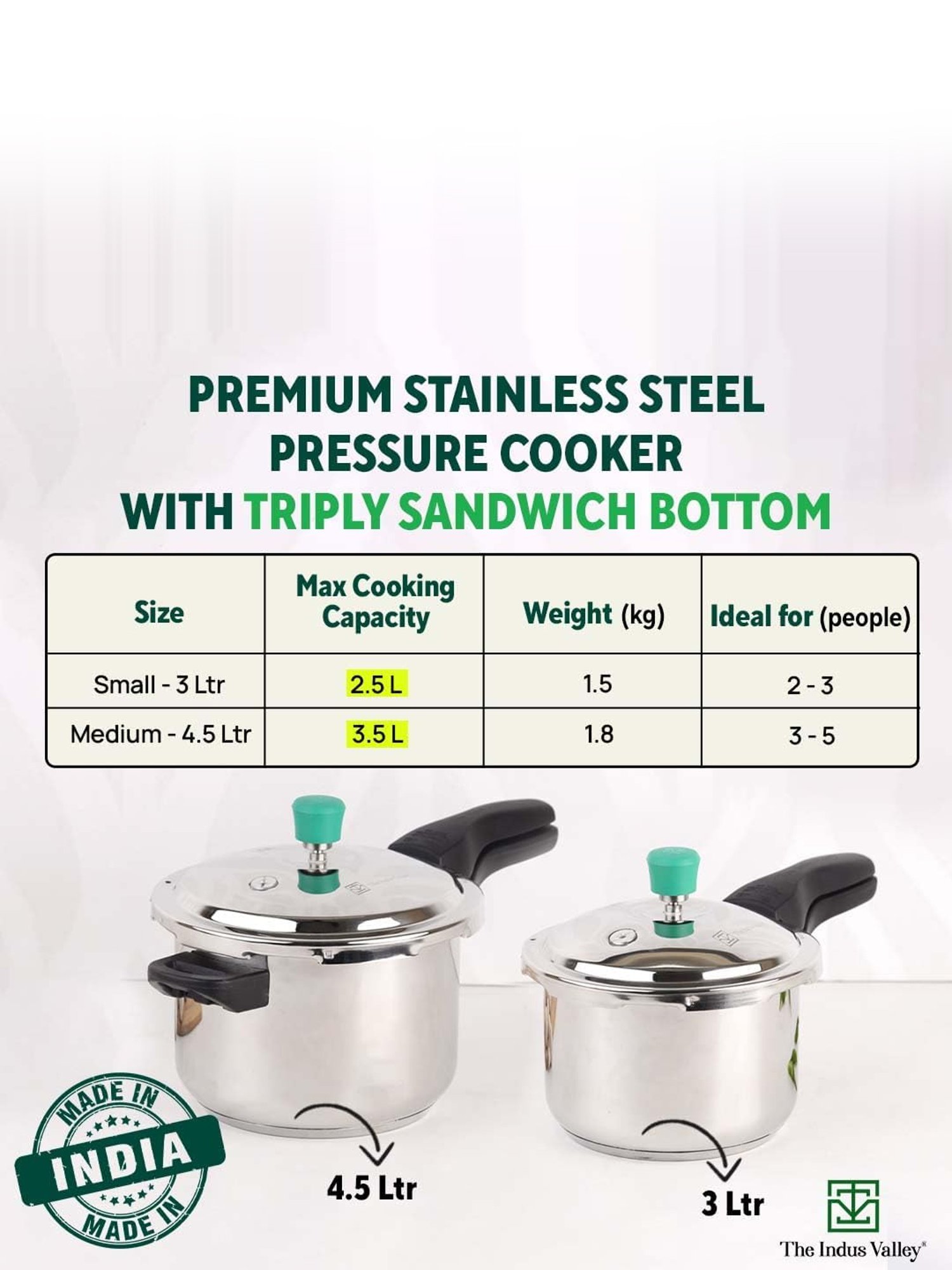 Borosil Silver Aluminium Pressure Cooker (5 L)