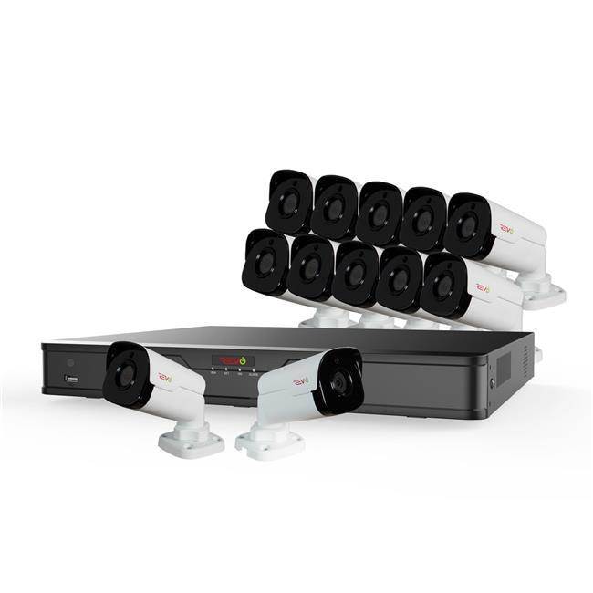 Revo America RU162B12G-4T Ultra HD 16 Channel 4TB NVR Surveillance System with 12 x 4 Megapixel Cameras