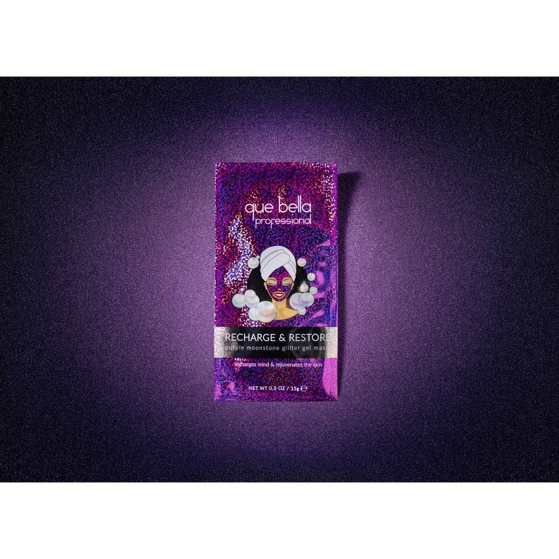 Que Bella Professional Recharge and Restore Glitter Gel Mask - 0.5oz