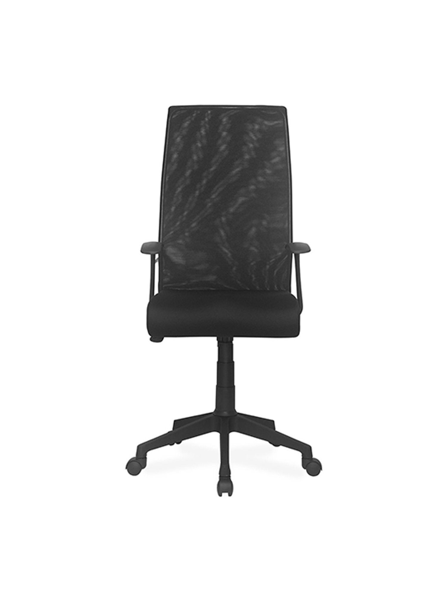 Nilkamal Thames Black Fabric Ergonomic High Back Mesh Office Chair with Height Adjustable