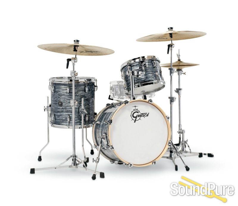 Gretsch 3pc Renown Drum Set Silver Oyster Pearl RN2-J483