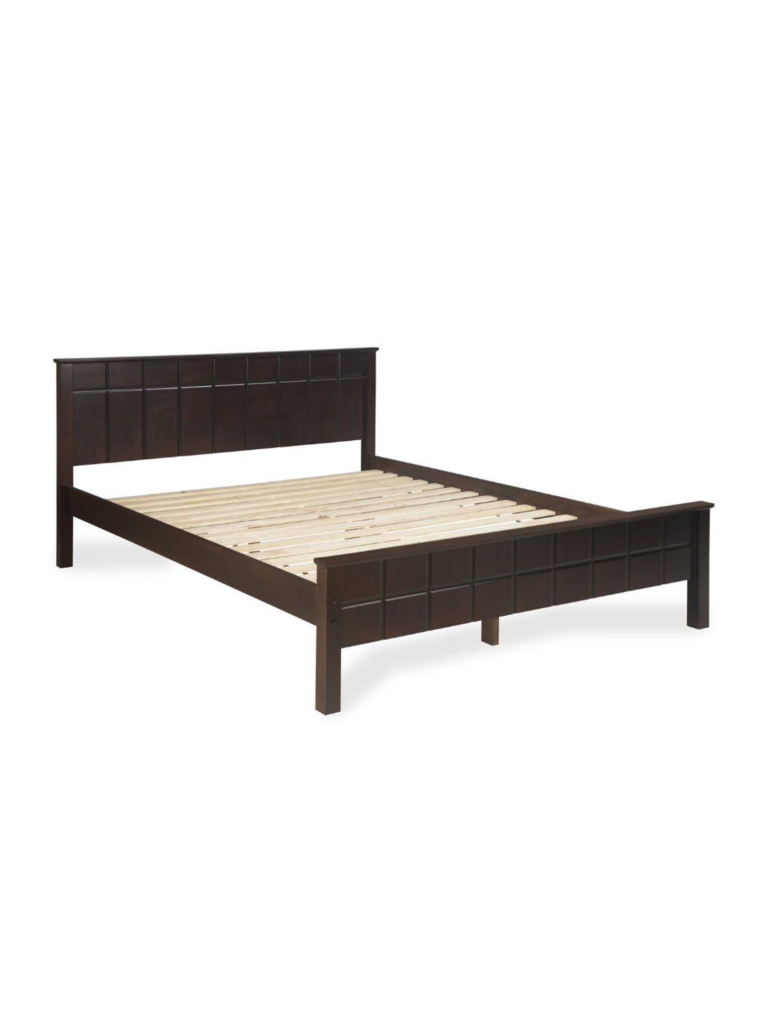 @home Cipher Espresso Brown Solid Wood Queen Bed Without Storage