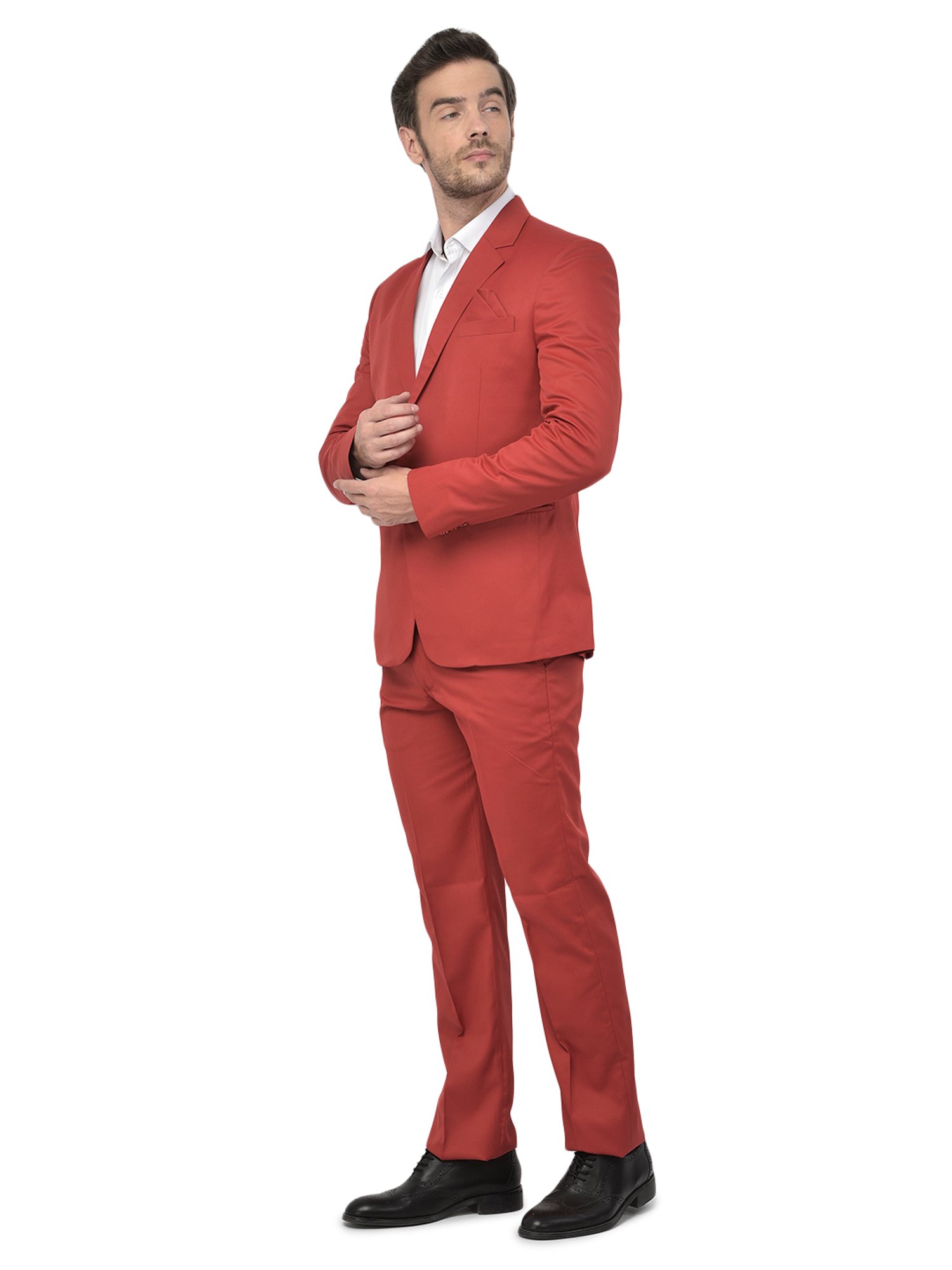 SG RAJASAHAB Red Notch Lapel 2-Piece Suit