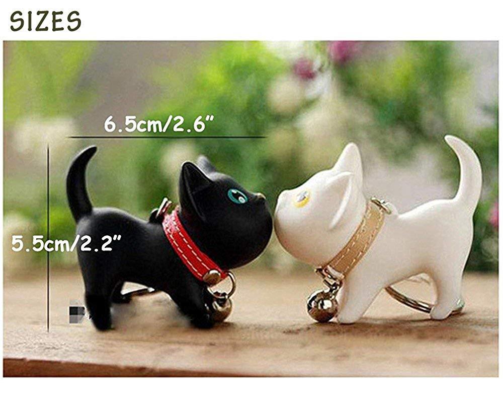 Cat Keychain, Cute Kitty Collar Bell Keyring For Handbag Child Lover Gift